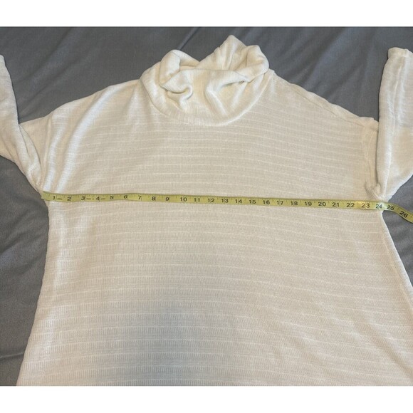 J Jill CREAM Cowl Neck Polyester Long Sleeve Sweater Super Soft Sz Large - Picture 6 of 10